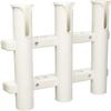 Sea Dog 325038-1 Three Pole Side-Mount Rod Holder, White view 1