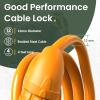 Titanker Bike Lock, Bicycle Lock 4 Feet Cable Lock 1/2 Inch Resettable Bike Locks Combination with Mounting Bracket, Bike Accessories for Bicycle, Electric Scooter, Motorcycle, Baby Orange view 3