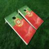Distressed Portugal 02 Portuguese Flag Cornhole WRAP Set Vinyl Board Decal Baggo Bag Toss Boards * Made in The USA * view 1