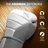 Hayabusa T3 Boxing Gloves for Men and Women Wrist and Knuckle Protection, Dual-X Hook and Loop Closure, Splinted Wrist Support, 5 Layer Foam Knuckle Padding - White/Grey, 16 oz view 2