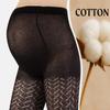 CALZITALY Maternity Pantyhose - Italian Cotton Pregnancy Knitted Black Tights for Women - Flat Seams & Cotton Gusset - Made in Italy S,M,L,XL view 4
