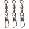 100PCS Barrel Snap Swivel Fishing Accessories, Fishing Gear Equipment with Ball Bearing Swivels Snaps Connector for Quick Connect Fishing Lures +A (4#) view 3