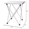 Grope Small Folding Camping Table with Aluminum Table Top, Beach Table for Sand with Carrying Bag,Prefect for Outdoor, Picnic, BBQ, Cooking, Festival (Silver-S) view 2