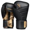 Hayabusa T3 Boxing Gloves for Men and Women Wrist and Knuckle Protection, Dual-X Hook and Loop Closure, Splinted Wrist Support, 5 Layer Foam Knuckle Padding - Black/Gold, 16 oz view 1