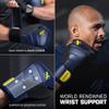 Hayabusa T3 Boxing Gloves for Men and Women Wrist and Knuckle Protection, Dual-X Hook and Loop Closure, Splinted Wrist Support, 5 Layer Foam Knuckle Padding - Navy/Yellow, 12 oz view 4