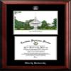 Campus Images NCAA Liberty Flames Unisex Silver Medallion Frame Liberty University 11w x 8.5h Silver Embossed Diploma Frame Lithograph, Brown, One Size view 1