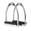 UNISTRENGH Western Stirrup Equestrian Saddles Accessories Stainless Steel Stirrup (Silver, D Type) view 1