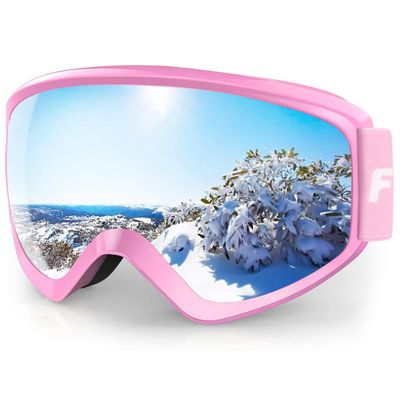findway Kids Ski Goggles, Kids Snow Snowboard Goggles for Boys Girls Youth OTG