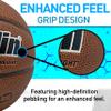 Franklin Sports 5000 Men's + Women's Indoor Basketballs - Official Size 29.5" Inch + 28.5" Inch Men's + Women's Basketball with Air Pump - Composite Indoor Basketballs - Regulation Size BasMketballs, Size 6 view 3