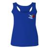 0184. dope Streetwear Graphic Good Vibe Red Rose Flowers Bones Hand Shaka Women's Tank Top Racerback (Royal Small) view 1