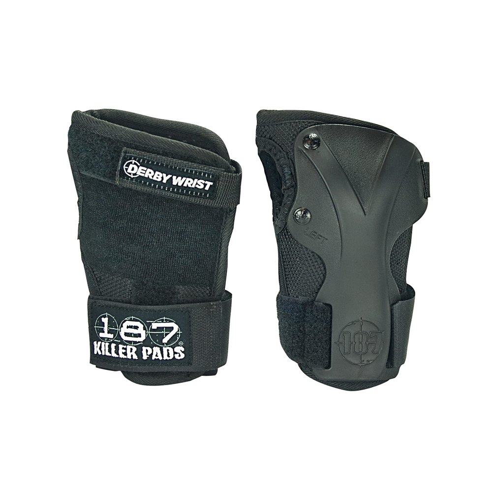 187 Killer Pads Derby Wrist Guard, Black, X- Large