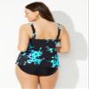 Swimsuits For All Women's Plus Size A Line Relaxed Fit Flared Tankini Top with Adjustable Straps - 20, Blue Poppies (Plus view 2