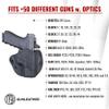1791 GUNLEATHER Optic Ready Holster - OWB CCW G19 Leather Gun Holster for Belts - Right Handed - Compatible with Glock 19, 23, 27, Springfield XDS view 3