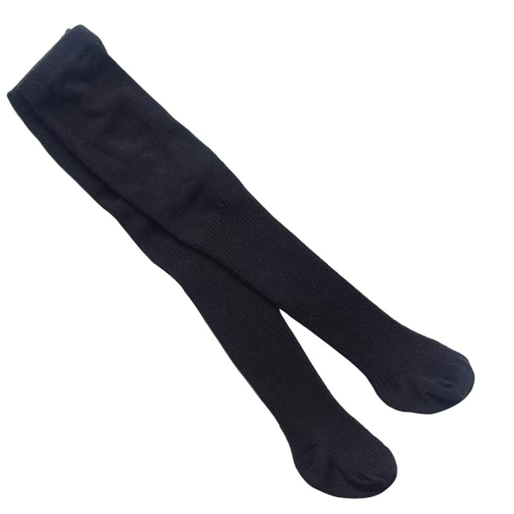 Ding-dong Baby Kid Girl Cotton Tights(Style 8, Black,2-4T)