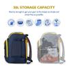 Unigear Ski Boot Bag, 50L Ski Boot Travel Backpack for Ski Helmet, Goggles, Gloves, Skis, Snowboard & Accessories (Blue) view 2