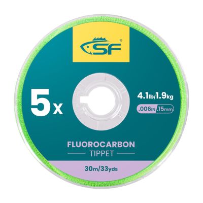 SF Clear Fluorocarbon Fly Fishing Tippet Material Line Leaders and Tippet Tenkara 30M 5X 1PCS