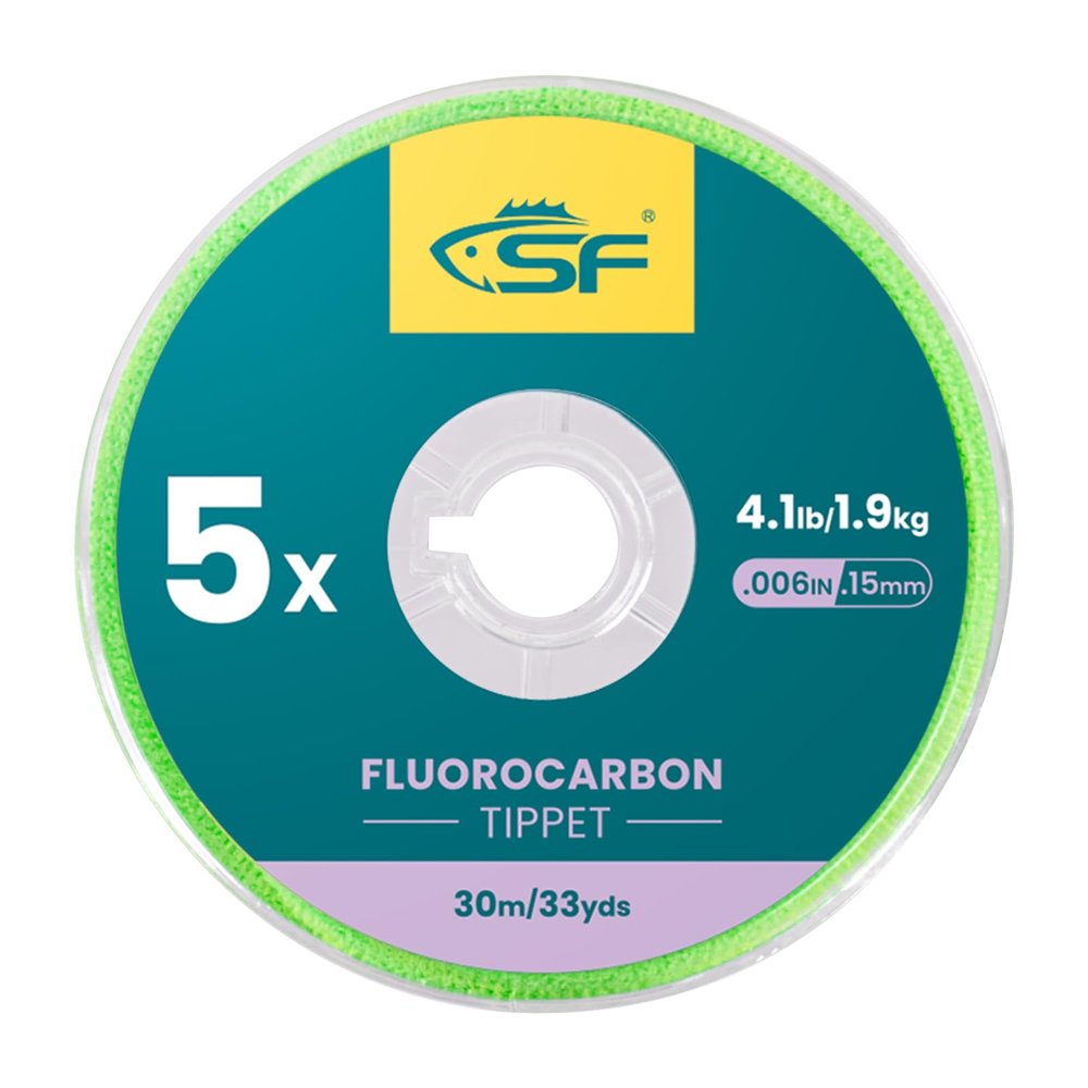 SF Clear Fluorocarbon Fly Fishing Tippet Material Line Leaders and Tippet Tenkara 30M 5X 1PCS