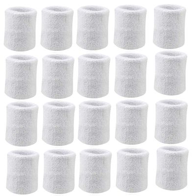 10 Pairs Sports Wristbands, Wrist Sweatbands for Men & Women, Stretchy & Sweat Absorbing Cotton Terry,Perfect for Basketball, Football, Tennis, Soccer, Running & Working Out