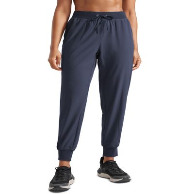 CRZ YOGA Women's Lightweight Workout Joggers 27.5" - Travel Casual Outdoor Running Athletic Track Hiking Pants with Pockets Navy Large