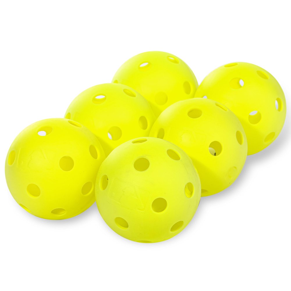 Franklin Sports Plastic Softballs - MLB - Includes 6 Balls for Batting Practice or Backyard Baseball Play - Replacement Balls 90mm Official Baseball Size - Yellow