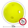 Franklin Sports Plastic Softballs - MLB - Includes 6 Balls for Batting Practice or Backyard Baseball Play - Replacement Balls  90mm Official Baseball Size - Yellow view 2