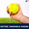 Franklin Sports Plastic Softballs - MLB - Includes 6 Balls for Batting Practice or Backyard Baseball Play - Replacement Balls  90mm Official Baseball Size - Yellow view 4