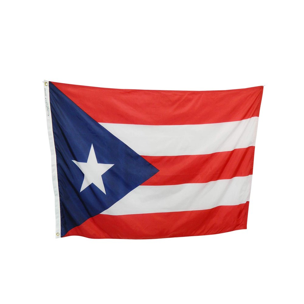 4x6' Puerto Rico Flag - Durable All Weather Nylon & Reinforced Fly End Stitching - Made in USA