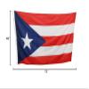 4x6' Puerto Rico Flag - Durable All Weather Nylon & Reinforced Fly End Stitching - Made in USA view 4