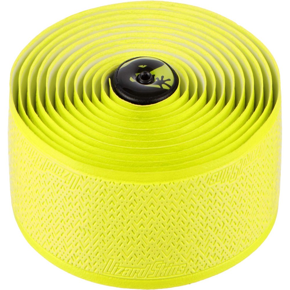 Lizard Skins DSP BAR Tape & Plugs V2 Bar Tape Cycling Road Bike Grip/Cyclocross Grip (Neon Yellow, 3.2mm)