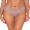 Smart & Sexy Women's Lace Trim & Mesh Panty 2 Packs Sexy Thongs & Cheeky Bikinis, Bark/Black Hue Thong, 9 view 2