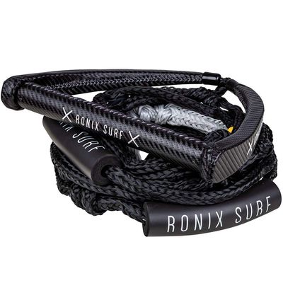 Ronix Spinner Synthetic Surf Rope with 10in Handle with 30ft 9-Section Carbon Rope (216150)