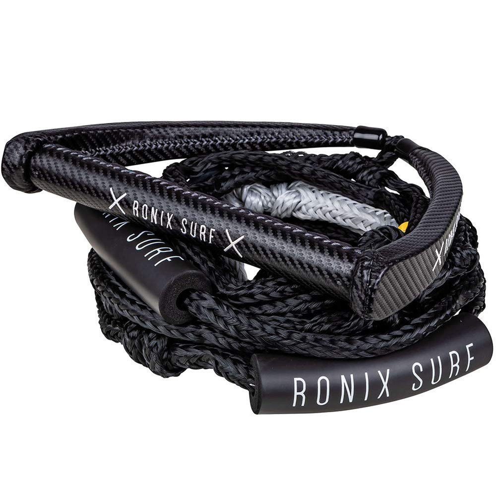Ronix Spinner Synthetic Surf Rope with 10in Handle with 30ft 9-Section Carbon Rope (216150)