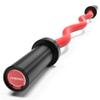 Synergee Commercial EZ Curl Olympic Bar Red Cerakote with Powder Coated Black Bushings Excellent for Bicep Curls and Triceps Extensions view 1