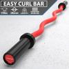 Synergee Commercial EZ Curl Olympic Bar Red Cerakote with Powder Coated Black Bushings Excellent for Bicep Curls and Triceps Extensions view 2