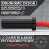 Synergee Commercial EZ Curl Olympic Bar Red Cerakote with Powder Coated Black Bushings Excellent for Bicep Curls and Triceps Extensions view 3