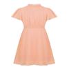 FEESHOW Girls High Neck Ruffle Flutter Sleeve Chiffon Pleated Dress Wedding Bridesmaid Party Flower Girl Dress Orange 10 view 1