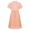 FEESHOW Girls High Neck Ruffle Flutter Sleeve Chiffon Pleated Dress Wedding Bridesmaid Party Flower Girl Dress Orange 10 view 2