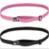 Hipsy Women's Elastic & Adjustable Running Headband Multi Pack (Black & Pink Elastic 2pk) view 1