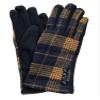 Fadivo Womens Blue & Yellow Button Plaid Stretch Fit Texting & Tech Touchscreen Gloves view 1