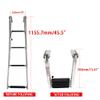4 Step Telescoping Boat Ladder Folding Pontoon Dock Ladder, Stainless Steel Swimming Stepladder for Boat Ship Yacht Marine, Rated to 400 Pounds view 2