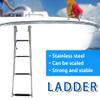 4 Step Telescoping Boat Ladder Folding Pontoon Dock Ladder, Stainless Steel Swimming Stepladder for Boat Ship Yacht Marine, Rated to 400 Pounds view 4