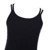 JEATHA Kids Girls Gymnastics Leotard Ballet Dance Top Sleeveless Spaghetti Straps Cross Back Athletic Bodysuit Black 3-4 view 3
