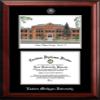 Campus Images NCAA Eastern Michigan Eagles Unisex Silver Medallion Frame Eastern Michigan University 10w x 8h Silver Embossed Diploma Frame Lithograph, Brown, One Size view 1