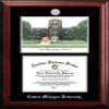 Campus Images NCAA Central Michigan Chippewas Unisex Silver Medallion Frame Central Michigan University 11w x 8.5h Silver Embossed Diploma Frame Lithograph, Brown, One Size view 1