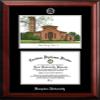 Campus Images NCAA Hampton Pirates Unisex Silver Medallion Frame Hampton University 11w x 8.5h Silver Embossed Diploma Frame Lithograph, Brown, One Size view 1