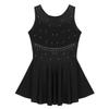 ranrann Kids Girls Figure Ice Skating Dress Sparkly Performance Leotard Ballet Dance Dress Jumpsuit Bodysuit Damcewear Black 8 view 4