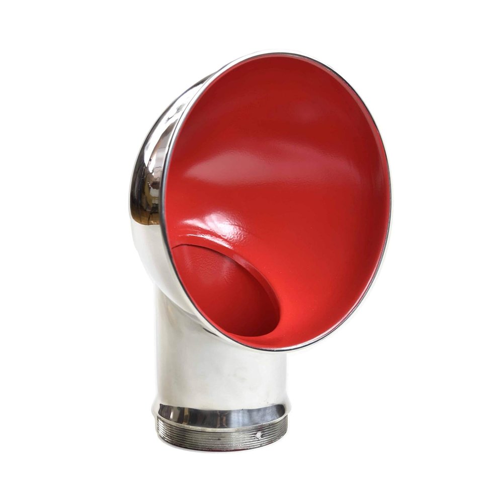 MARINE CITY Round Cowl Vent, 304 Grade Stainless Steel, for Marines, Boats, Yachts, Ships (Red (3 Inches))