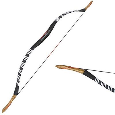 AMEYXGS Archery Traditional Recurve Bow 25-55lbs Handmade Wooden Longbow Mongolian Hunting Target Bow for Outdoor Hunting Practice Shooting (type5, 30lbs)