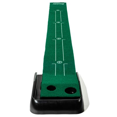 Franklin SportsIndoor Golf Putting Green Portable Authentic9FootMat with Auto Ball Return Golf Training Aid & Putting Practice Game Real Course Feel