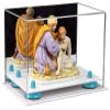 Better Display Cases Versatile Acrylic Display Case - Small Rectangle Box with Mirror, Light Blue Risers and White Base 9.5" x 6" x 6.5" (A005-BLR) view 1